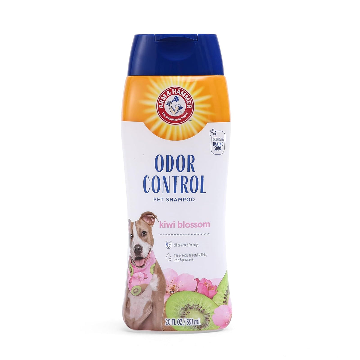 Arm & Hammer for Pets Super Deodorizing Shampoo for Dogs | Best Odor Eliminating Dog Shampoo | Great for All Dogs & Puppies, Fresh Kiwi Blossom Scent, 20 oz, 2-Pack