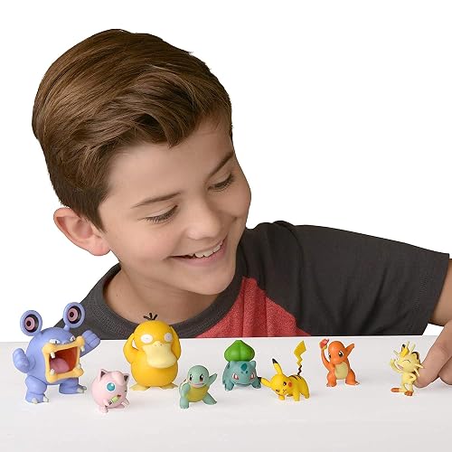 Pokemon Figura de Batalla de 8 Unidades – Viene con 2 en Pikachu, 2 en Bulbasaur, 2 en Squirtle, 2 en Charmander, 2 en Meowth, 2 en Jigglypuff, 3 Pulgadas Loudred y 3 Pulgadas Psyduck