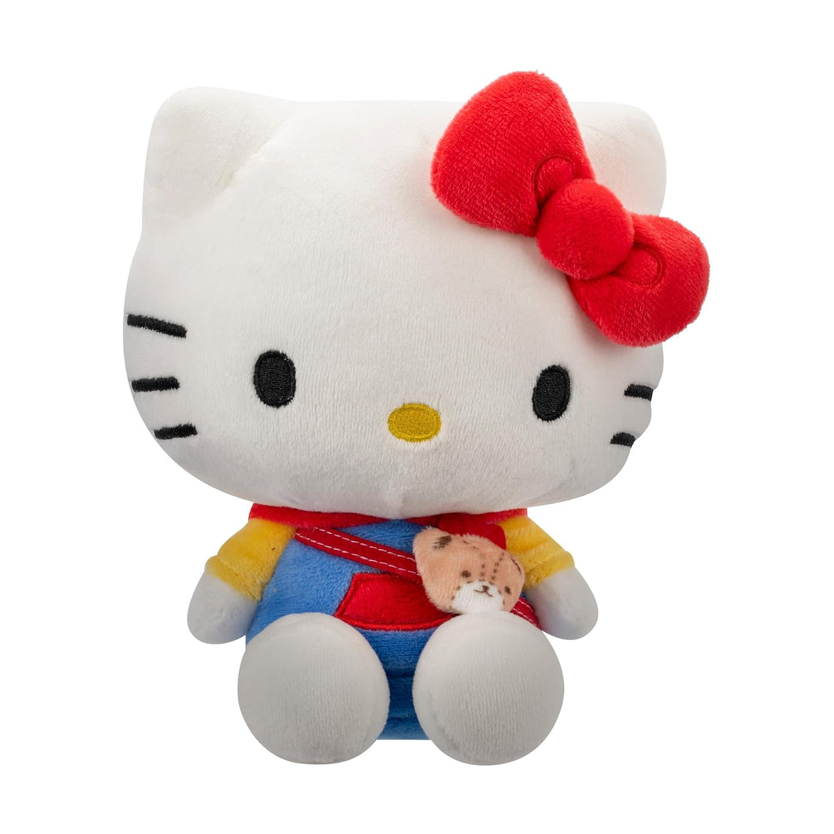 Peluche Sanrio Hello Kitty and Friends con Sudadera y Accesorio de Mejor Amiga, 20 cm - Arco rojo Hello Kitty