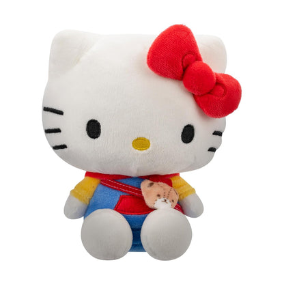 Peluche Sanrio Hello Kitty and Friends con Sudadera y Accesorio de Mejor Amiga, 20 cm - Arco rojo Hello Kitty