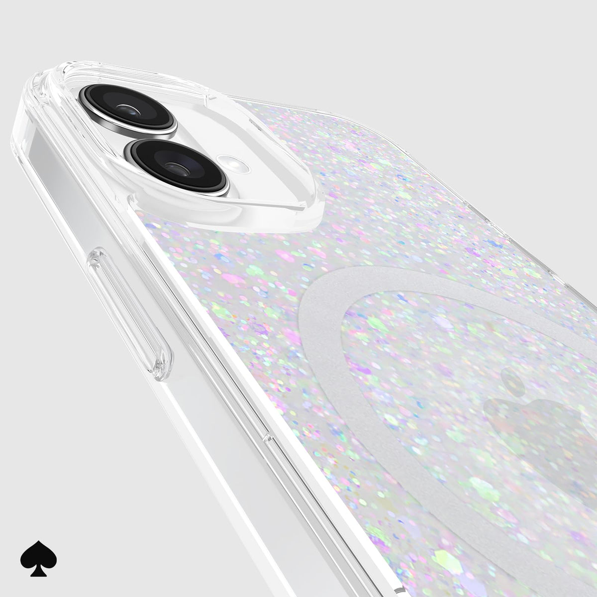 Kate Spade New York - Funda para iPhone 16 Plus, Compatible con MagSafe, diseño de Purpurina, Iridiscente