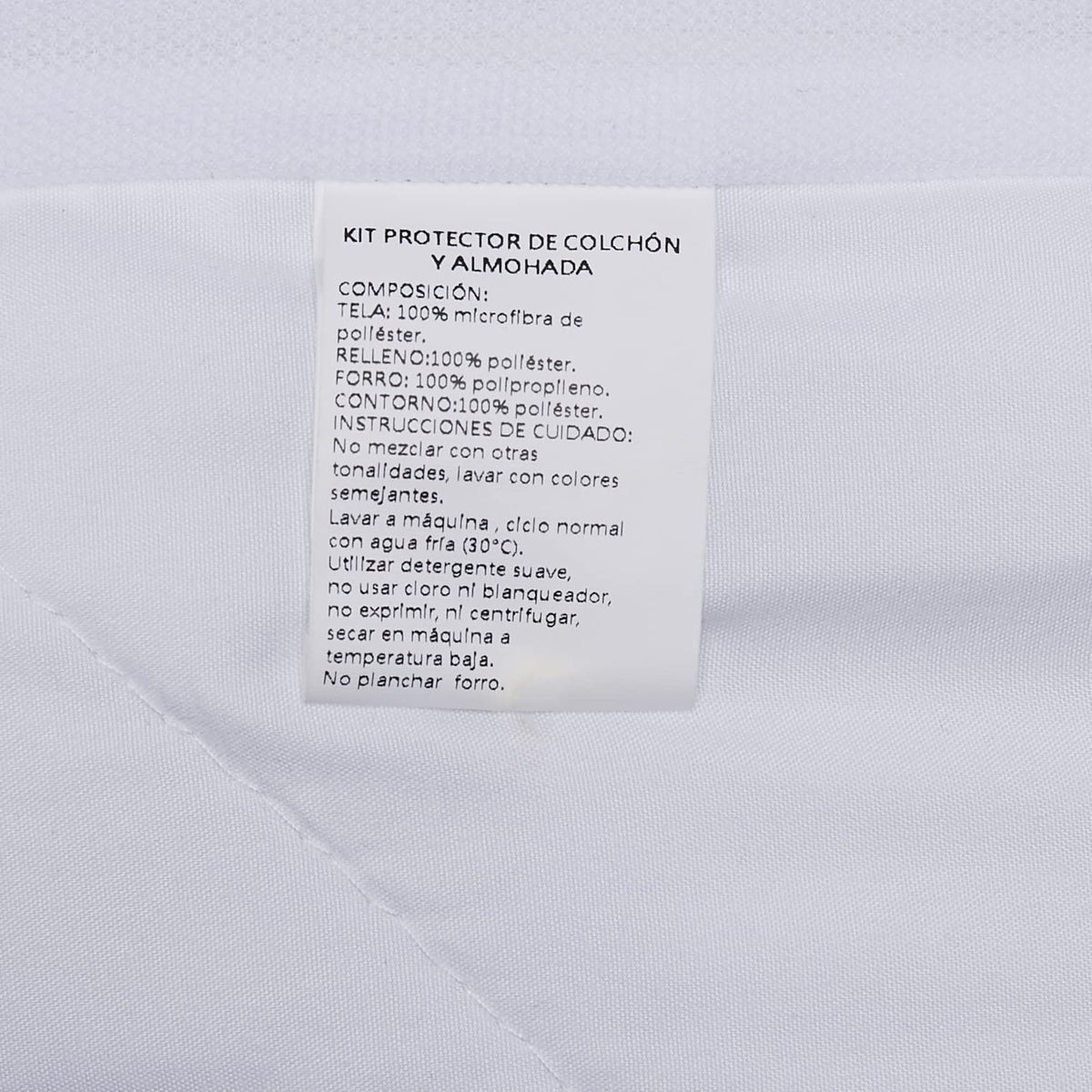 Spring Air Paquete de Protector y Almohada 100% Microfibra de Poliester - Matrimonial