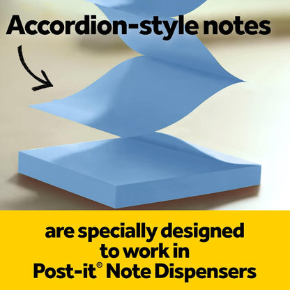 Post-it Dispensador De Notas WAVE-330-BKVP | Negro, 2 unidades, incluye 3 almohadillas, superadhesivas