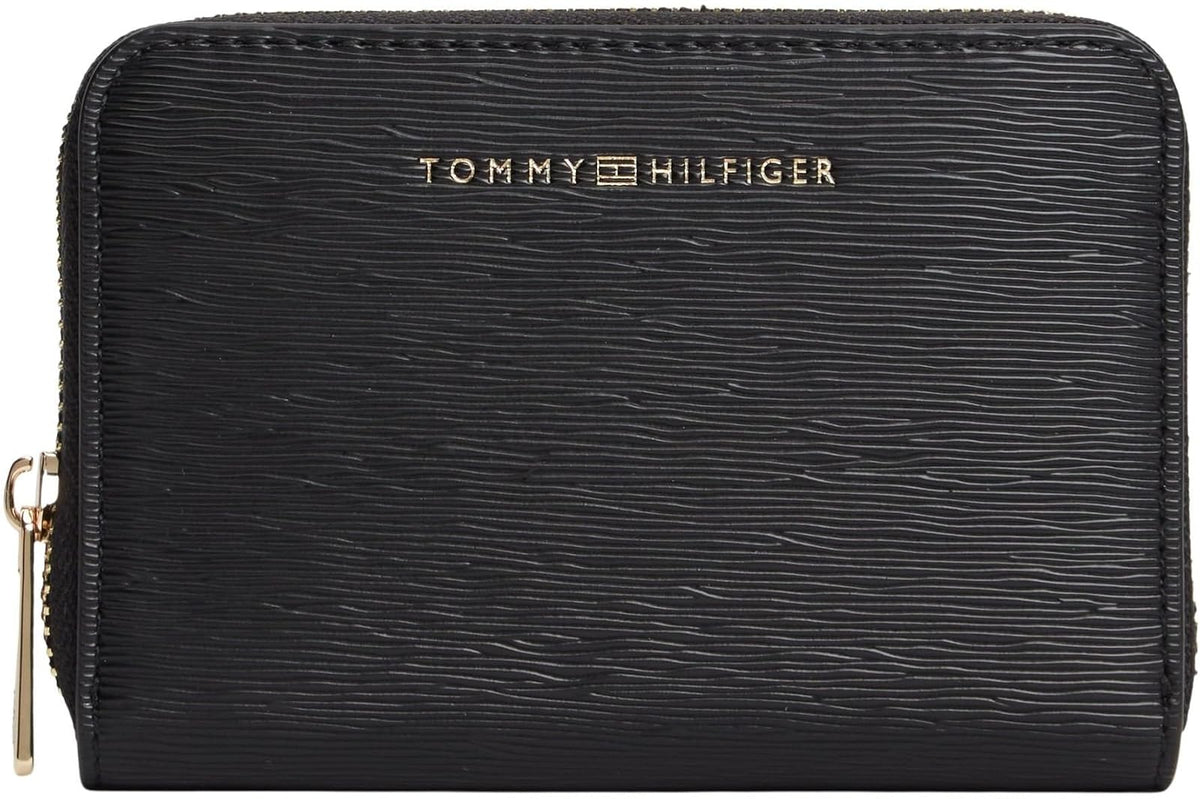 Tommy Hilfiger Cartera Zip Around Walllet para Mujer, Negro
