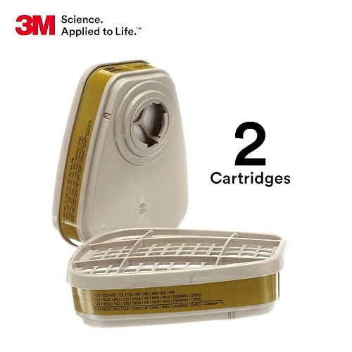 3 m fácil de limpiar, Multi Gas/, cartucho de Vapor para 6000 y 7000 Series respirador de purificación de aire (paquete de 2)