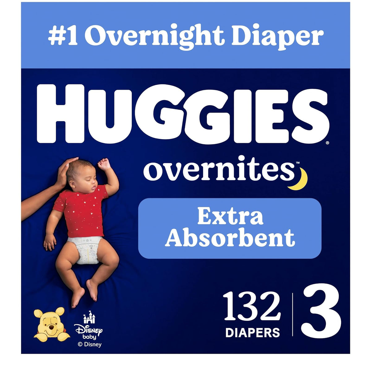 Huggies Overnites Pañal Nocturno Talla 6, 84 Piezas - Talla 3 (132 Unidad)