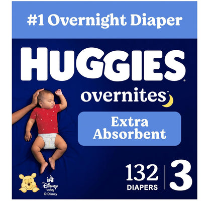 Huggies Overnites Pañal Nocturno Talla 6, 84 Piezas - Talla 3 (132 Unidad)