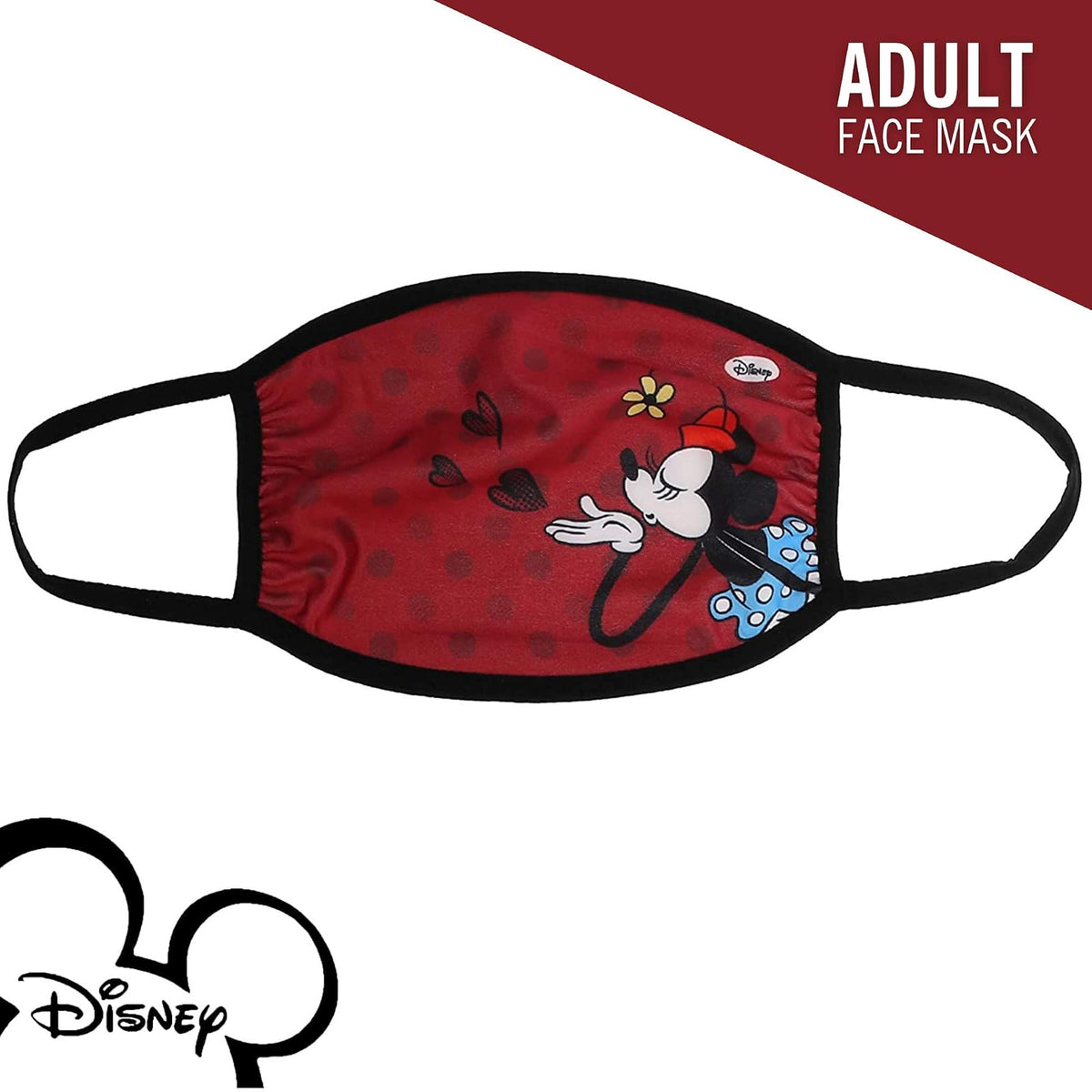 Disney Minnie Mouse - Máscara de lunares y besos fruncidos para adultos, Multi, 1 Count (Pack of 1)