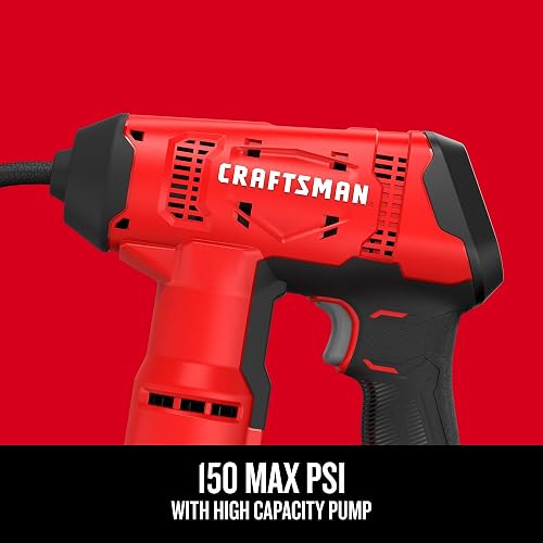 Craftsman Inflador de Neumáticos Inalámbrico V20, hasta 150 PSI, Medidor de Presión Digital, Solo Herramienta (CMCE521B)