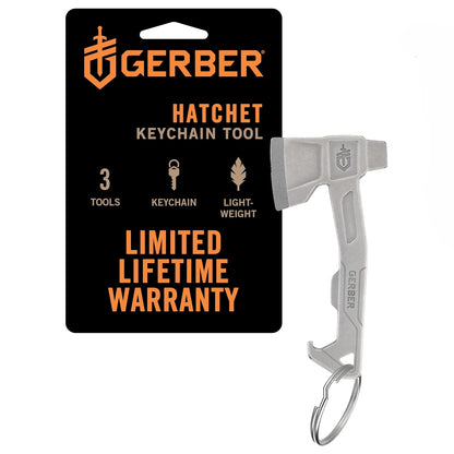 Gerber Llavero Multiherramienta Hatchet, Acero Inoxidable, 6.6 cm - plata