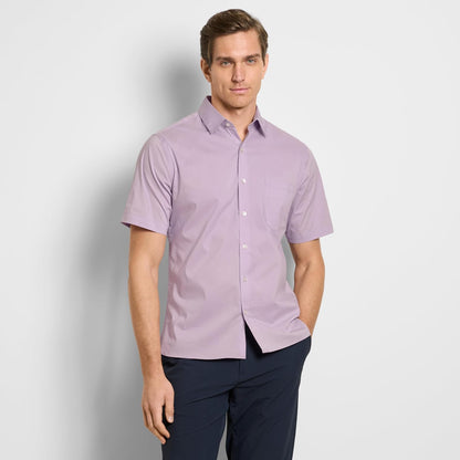 Van Heusen Camisa de Manga Corta sin Arrugas Camisa de Botones para Hombre