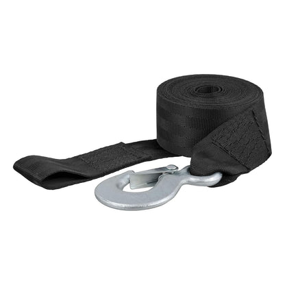 CURT Correa de Náilon para Cabrestante con Gancho, Negro, 5 cm x 4.57 m, 3 LB, 29450