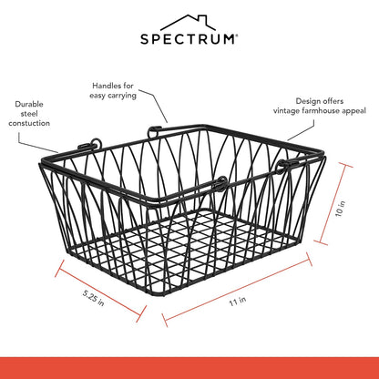 Spectrum Diversified Twist Cesta, Almacenamiento y organización, Negro, Mediano, 1