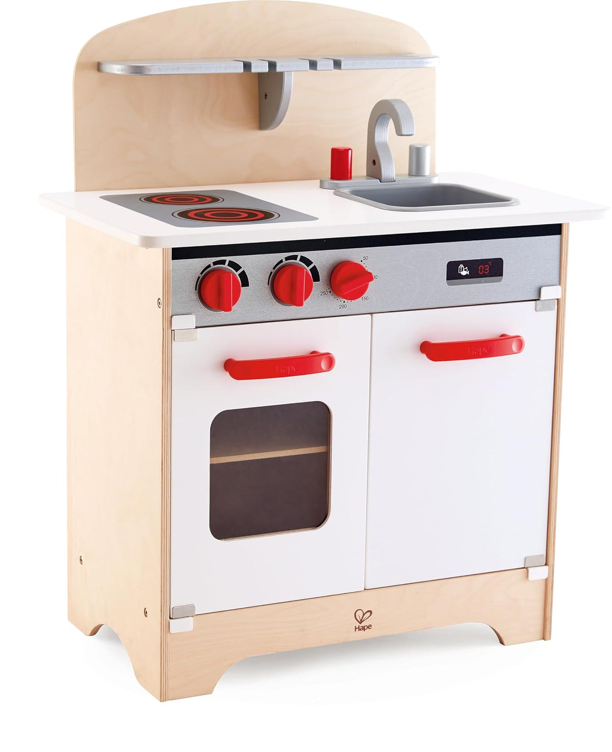 Hape White Gourmet Kitchen Toy, Red