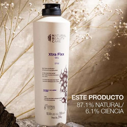 NATURAL BEAUTY CARE Xtra Fixx Gel Cabello Extra Fijación, Finalizador 300ml