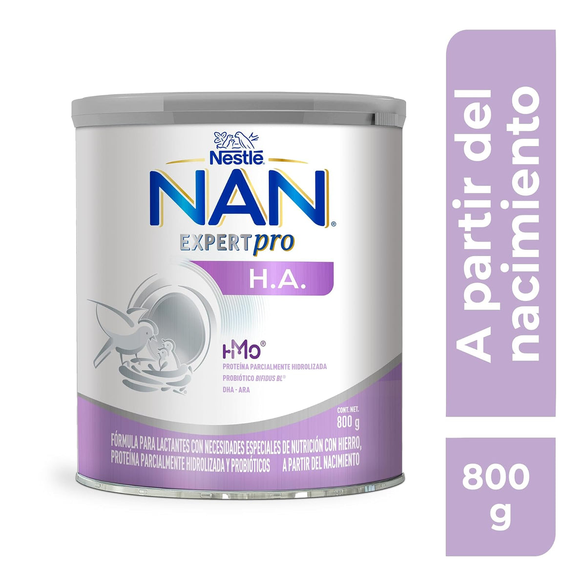 NAN Expert Pro H.A. Fórmula Para Lactantes Con Hierro Probióticos Lata 800g
