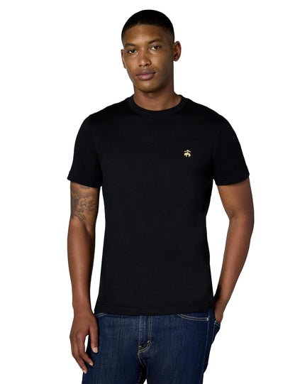 Brooks Brothers Playera de Manga Corta de Algodón Supima para Hombre - Negro - - CH