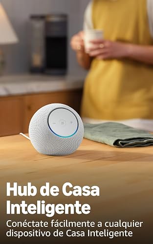 Echo Dot Max (modelo más reciente): bocina Alexa con sonido expansivo y graves casi 3 veces más potentes, ideal para salas y espacios medianos, grafito, con el Acceso Anticipado de Alexa+