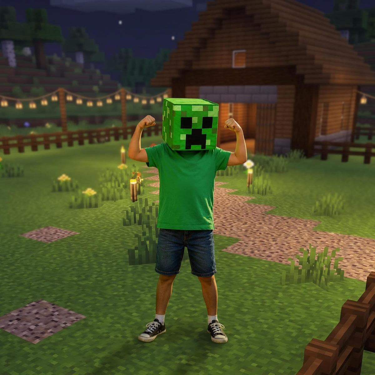 Accesorio Oficial Minecraft, Cabeza de Creeper, Unitalla