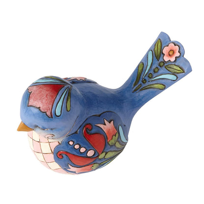 Jim Shore HWC Bluebird of Happiness Blue Floral Bird Figurine 4056964 Animal New
