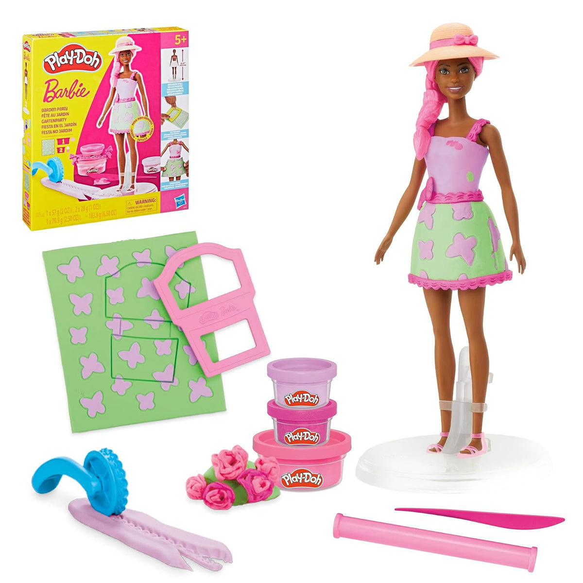 Play-Doh Set de Masas Moldeables para Vestir Muñecas Barbie +5 Años - Fiesta de Jardín