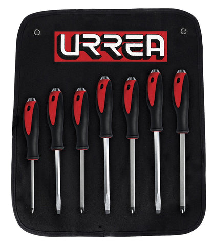 Urrea 9100GC Juego de 7 Destornilladores de Golpe Combinado - 7 piezas- 9100GC