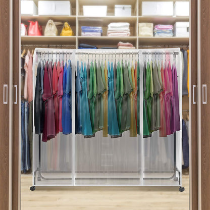 Sorbus Cover for Garment Rack - 6 Ft Transparent Clothes Rack Cover, Garment Coat Hanger Protector Dustproof Waterproof Clothing Storage Cover for Dresses, Suits, Coats, and more (Rack Not Included)