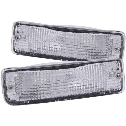 Anzo USA Conjunto de Luces de Parachoques Toyota Cromo Transparente con Reflectores Ámbar 511019, Par