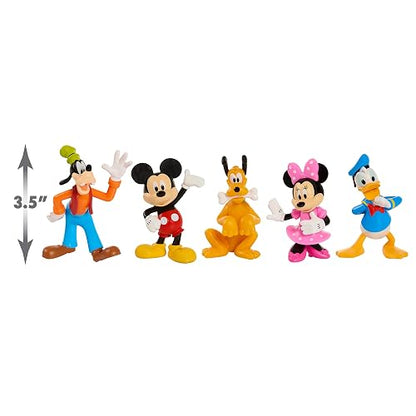 Just Play Conjunto de Figuras coleccionables Mickey Mouse de Disney Junior, Paquete de 5 Figuras coleccionables de 7,6 cm, Juguetes para niños a Partir de 3 años