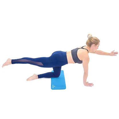 ProSource Fit Extra Thick Yoga Knee Pad and Elbow Cushion 15mm (5/8”) Fits Standard Mats for Pain Free Joints in Yoga, Pilates, Floor Workouts, Aqua