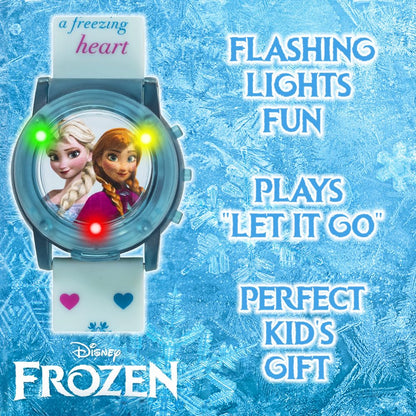Accutime Kids Disney Frozen Digital LCD Quartz Wrist Watch with Strap, Cool Inexpensive Gift & Party Favor for Toddlers, Boys, Girls, Adults All Ages