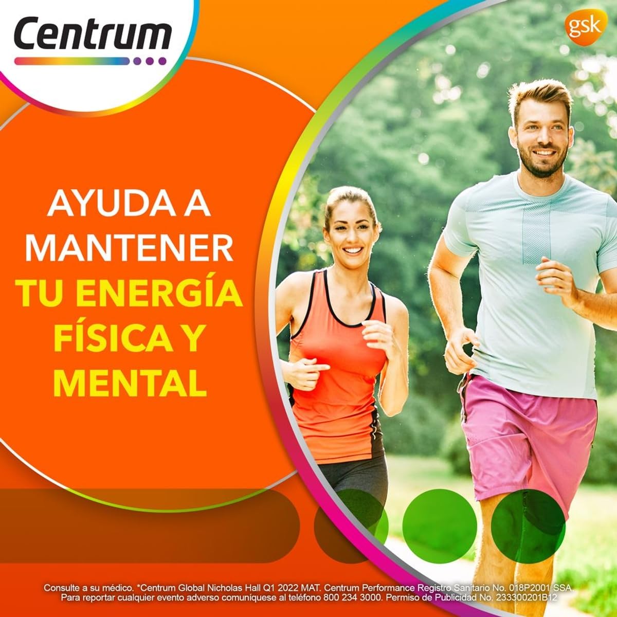 Centrum Multivitamínico Performance con Magnesio, Vitamina C, Vitamina D y Zinc 100 Tabletas