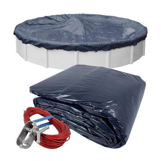 Robelle 3615 Economy Winter Pool Cover for Round Above Ground Swimming Pools, 15-ft. Round Pool