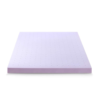 Mellow - Colchón de Espuma viscoelástica ventilada de 4 Pulgadas, infusión de Lavanda calmante, Certificado CertiPUR-US, tamaño Queen
