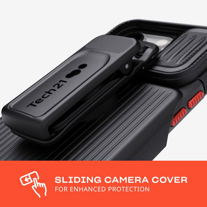 Tech21 EVO MAX - Funda para iPhone 14 Pro, Color Negro | Compatible con MagSafe, Duradera, Absorbente de Golpes, Resistente, con Funda, FlexShock de 20 pies, protección contra caídas múltiples