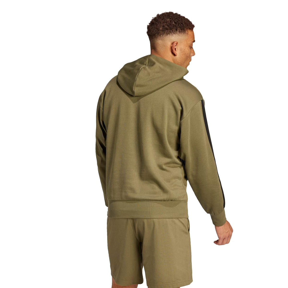 adidas Essentials 3-Stripes Fleece Hoodie Sudadera con Capucha Hombre