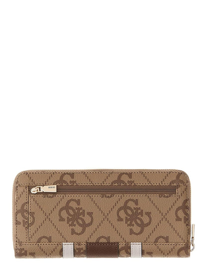 GUESS CARTERA LAUREL II SLG LRG ZIP AROUND MUJER CAFÉ ESTAMPADO SS7459146-LGW