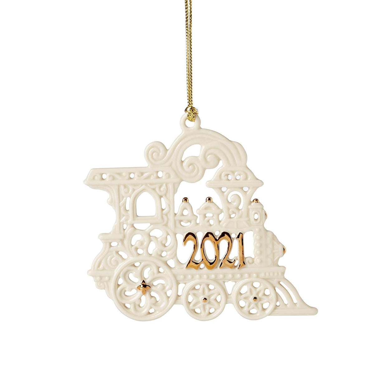 Lenox 2021 - Adorno de Tren de un año para Recordar, 0.25 Libras, Marfil