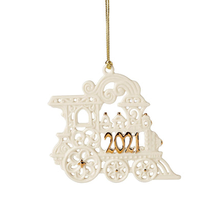 Lenox 2021 - Adorno de Tren de un año para Recordar, 0.25 Libras, Marfil