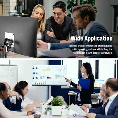NEEWER Adaptador de Soporte de Monitor con Soporte VESA, Adaptador de Soporte de Luz de Aleación de Aluminio,Tornillo M4 de Rótula Doble de 360° y Receptor de 5/8 ", Carga Máxima 14lb/6.3kg(MA001
