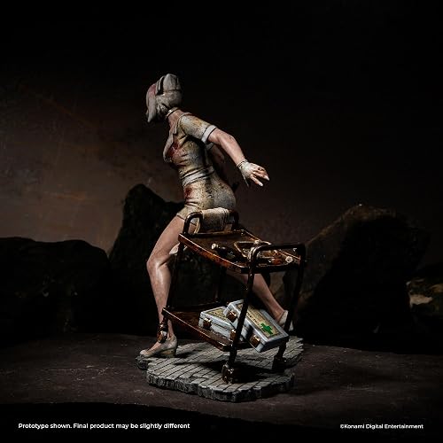 Numskull Silent Hill Figura de Enfermera de Cabeza de Burbuja de 9 Pulgadas, Estatua de réplica Coleccionable – Producto Oficial Silent Hill – Edición Limitada Exclusiva