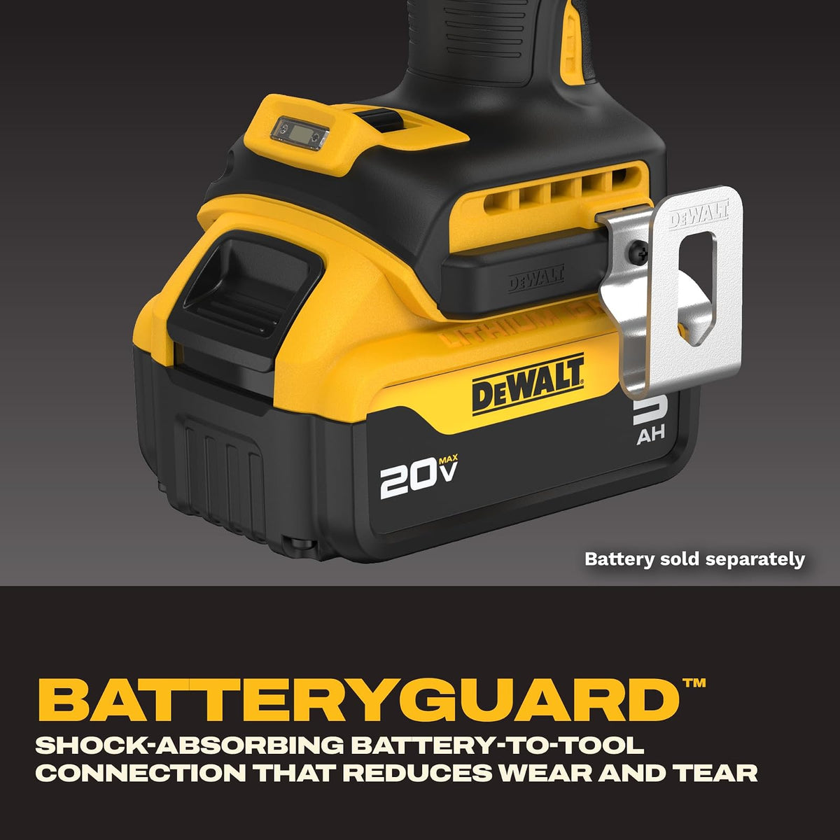 DEWALT Llave de impacto inalámbrica de 20 V MAX, 1/2 pulgadas, solo herramienta desnuda (DCF900B)