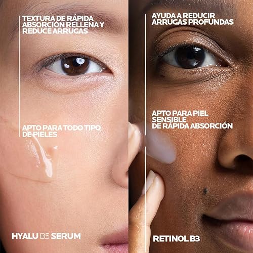 Kit La Roche-Posay Rutina Hidratante Anti-Arrugas: Hyalu B5 Suractivated Sérum 30ml + Serum Retinol B3 30ml