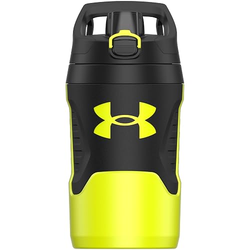 Under Armour - Botellas de agua aisladas de 32 onzas, jarra de agua deportiva con asa, gancho de cerca, resistente a fugas para béisbol, fútbol y más, botellas de agua de 32 onzas, botella de agua