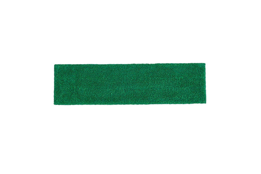 Rubbermaid Commercial Products - Almohadilla de microfibra plana adaptable de 18 pulgadas, color verde para limpieza y limpieza ligera, con funciones de pestaña/bolsillo
