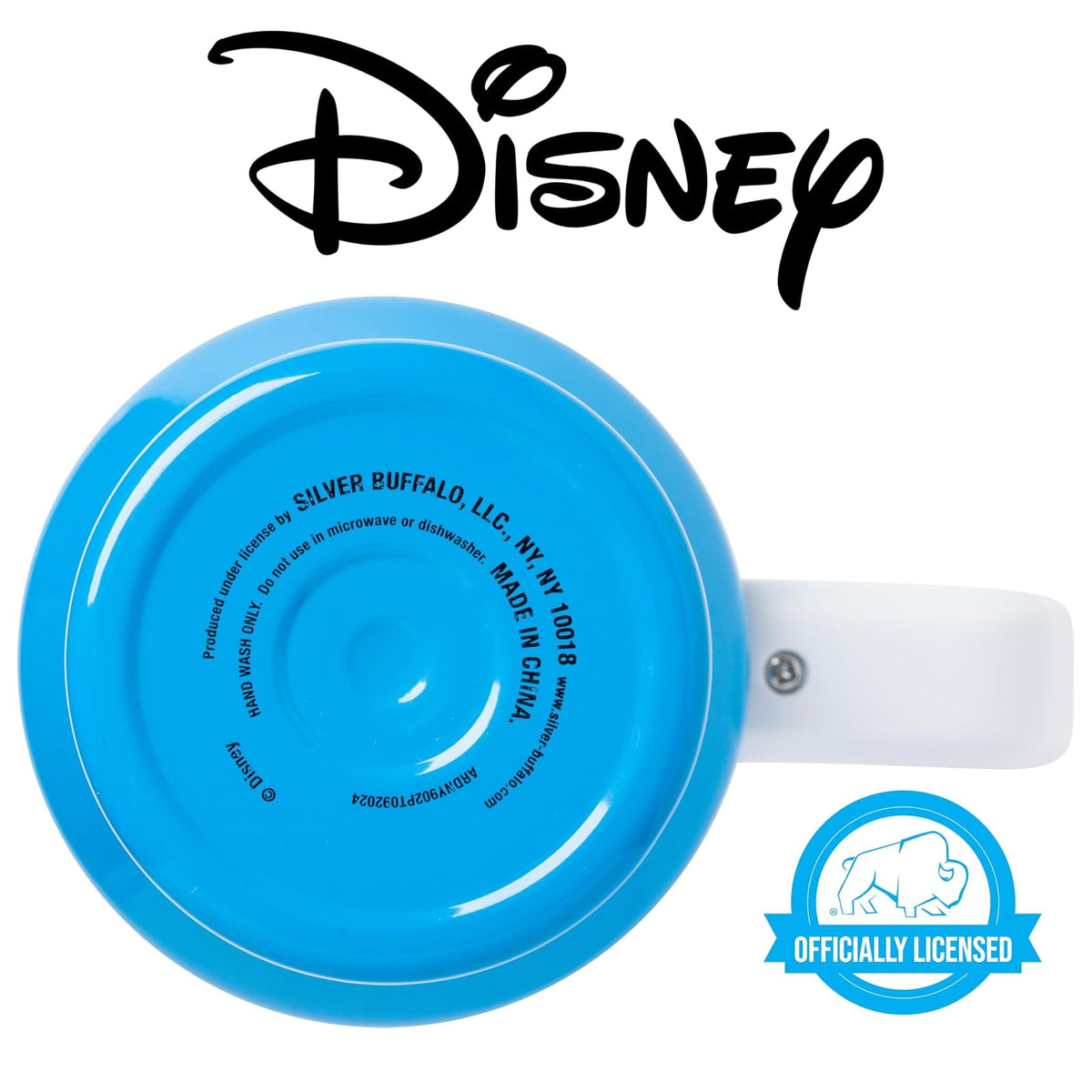 Silver Buffalo Disney Mickey y sus amigos con pato Daisy Duck, Donald Duck, Goofy, Pluto, Minnie Calcomanías de acero inoxidable con mango y popote, se adapta a portavasos estándar, 40 onzas