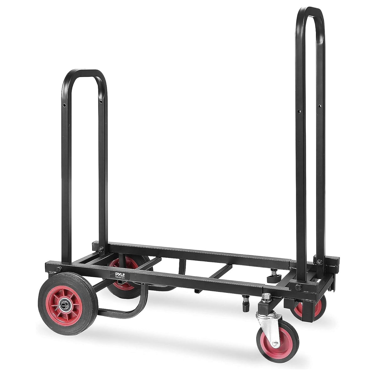 Pyle Carro de Mano 8 en 1 Ajustable Profesional, Capacidad de 150kg, Carro de Plataforma Plegable y Ligero, Ideal para Equipaje, Mudanzas, Almacenes y Envíos, Se Extiende de 64 cm a 101 cm