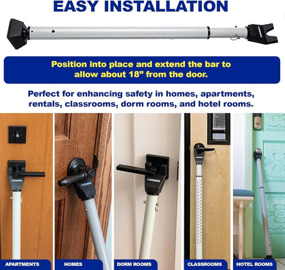 Brinks 675-83001 Home Security Barra de seguridad puerta, Acero de alta resistencia calibre 20