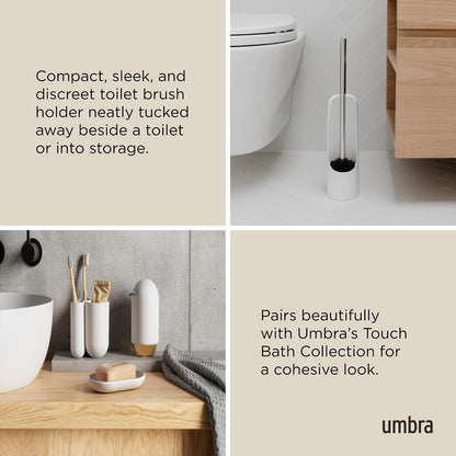 Umbra 023274-660 Touch Cepillo para Inodoro, Blanco