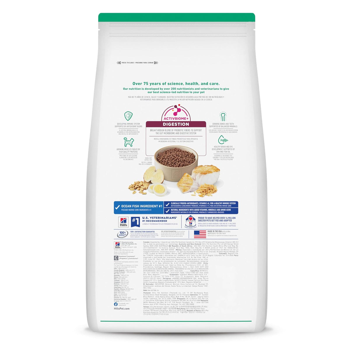 Hill's Science Diet Croquetas para Gatito Sabor Pescado 1.5Kg | Croquetas Hill's para gato, pescado marino, crecimiento sano, desarrollo cerebral con DHA, soporte inmunológico